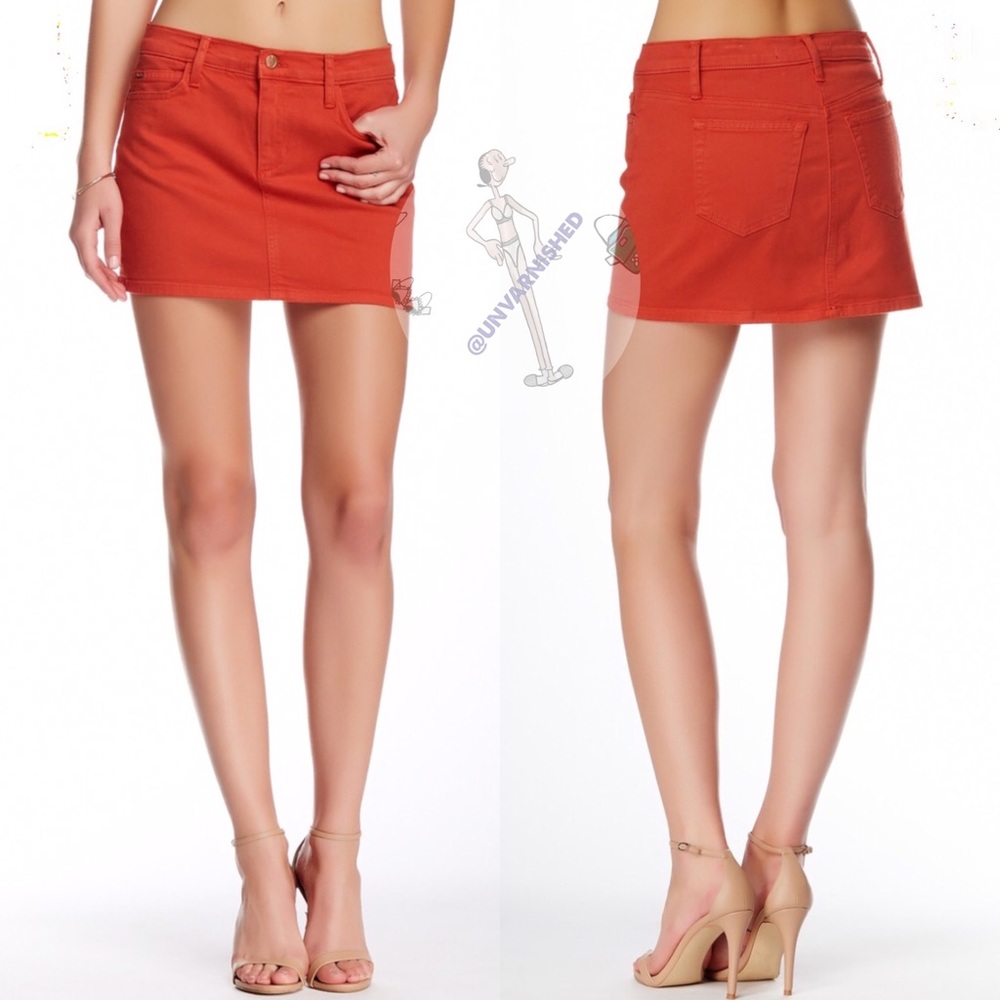 Joe’s Jeans Red Hot Denim Mini Skirt - Picture 4 of 6